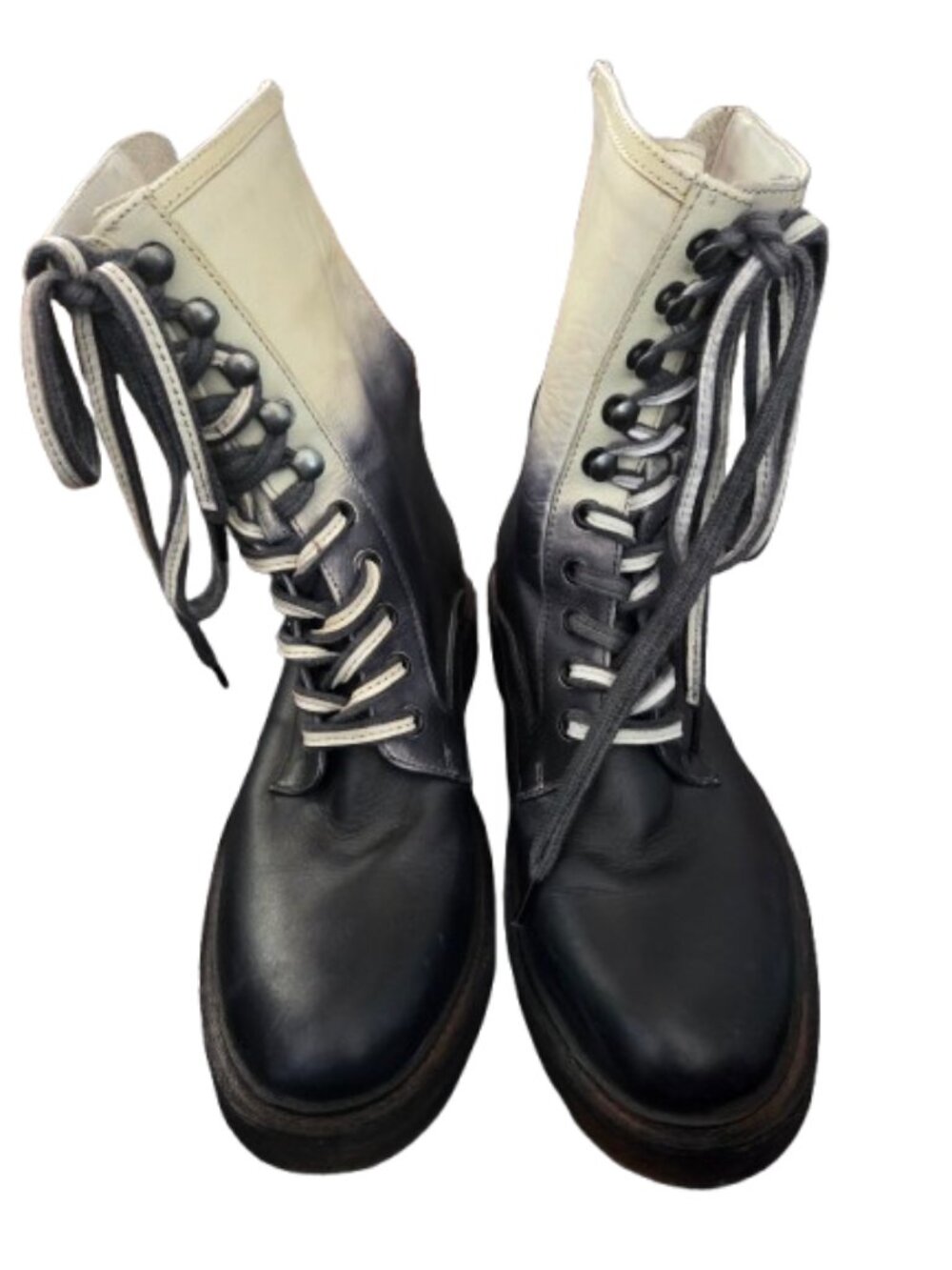 Vintage Foundry Adalina Boot Dyed Retro Ombré Combat Bootie Back Zip, US Size 8